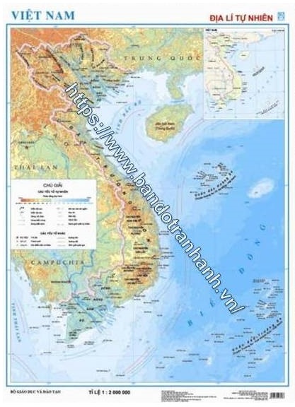 bản đồ địa lí tự nhiên Việt Nam lớp 4